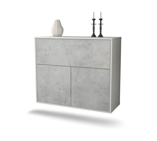 Sideboard Irving, Beton, hängend (92x79x35cm)
