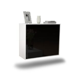 Sideboard Irving, Schwarz, hängend (92x79x35cm)