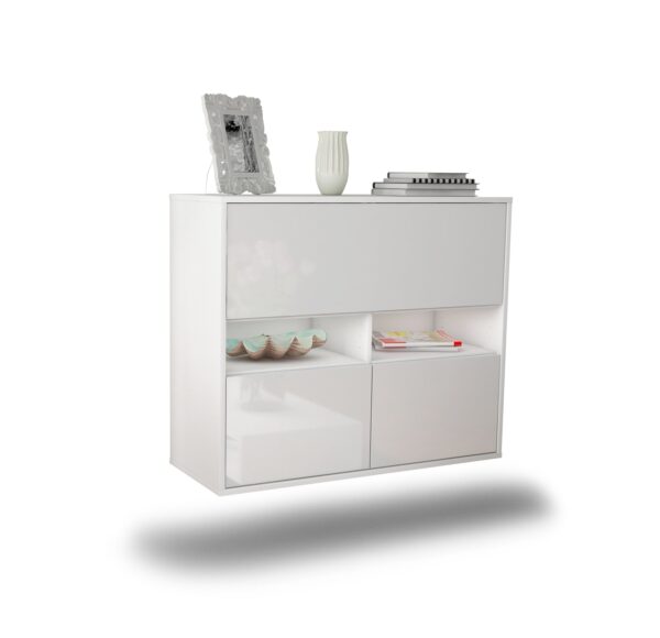Sideboard San Bernardino, Weiß, hängend (92x79x35cm)
