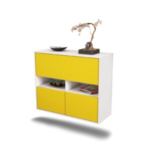 Sideboard San Bernardino, Gelb, hängend (92x79x35cm)