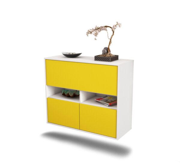 Sideboard San Bernardino, Gelb, hängend (92x79x35cm)