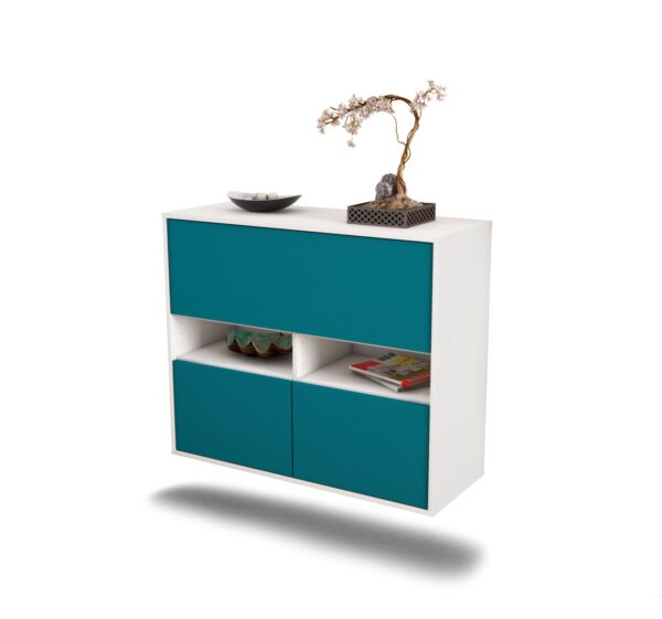 Sideboard San Bernardino, Türkis, hängend (92x79x35cm)