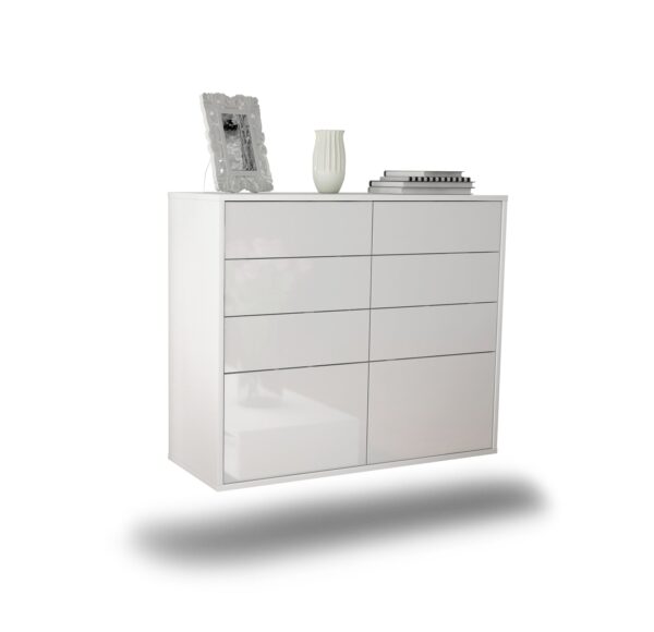 Sideboard Des Moines, Weiß, hängend (92x79x35cm)