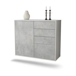 Sideboard Tacoma, Beton, hängend (92x79x35cm)