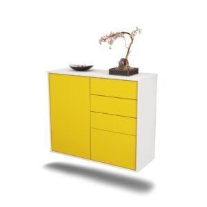 Sideboard Tacoma, Gelb, hängend (92x79x35cm)
