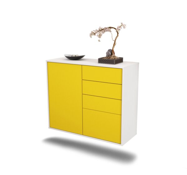 Sideboard Tacoma, Gelb, hängend (92x79x35cm)
