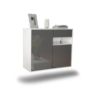 Sideboard Augusta, Grau, hängend (92x79x35cm)