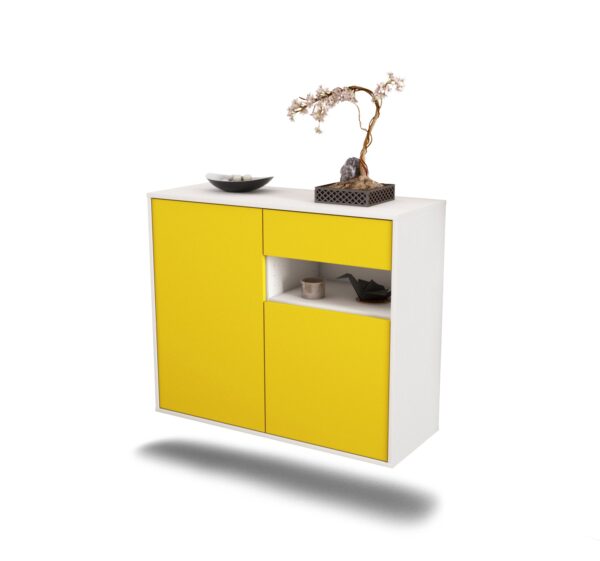 Sideboard Augusta, Gelb, hängend (92x79x35cm)