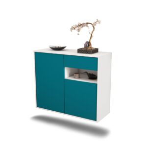 Sideboard Augusta, Türkis, hängend (92x79x35cm)