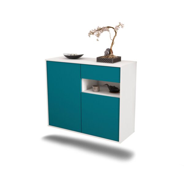 Sideboard Augusta, Türkis, hängend (92x79x35cm)