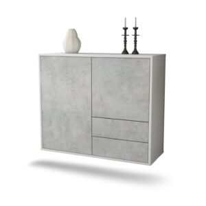 Sideboard Sunrise Manor, Beton, hängend (92x79x35cm)