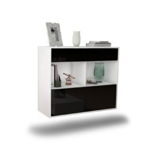 Sideboard Mobile, Schwarz, hängend (92x79x35cm)