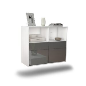 Sideboard Moreno Valley, Grau, hängend (92x79x35cm)