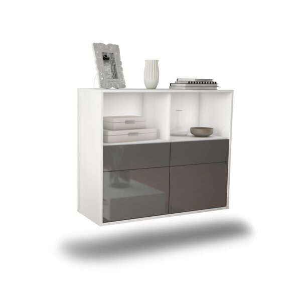 Sideboard Moreno Valley, Grau, hängend (92x79x35cm)