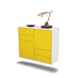 Sideboard Little Rock, Gelb, hängend (92x79x35cm)