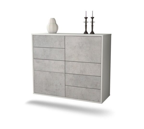 Sideboard Amarillo, Beton, hängend (92x79x35cm)