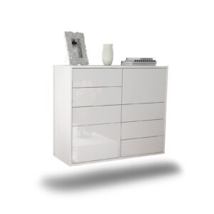 Sideboard Amarillo, Weiß, hängend (92x79x35cm)