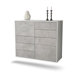 Sideboard Paradise, Beton, hängend (92x79x35cm)