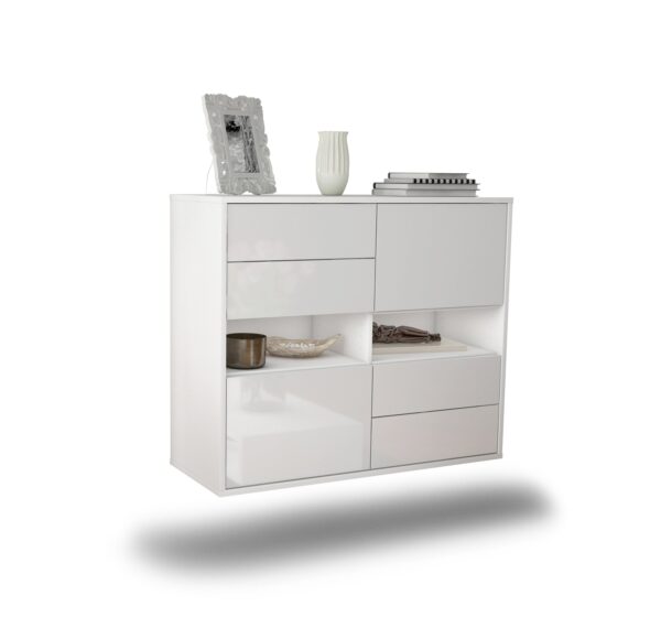 Sideboard Oxnard, Weiß, hängend (92x79x35cm)