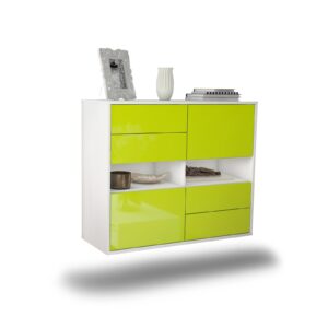 Sideboard Oxnard, Grün, hängend (92x79x35cm)