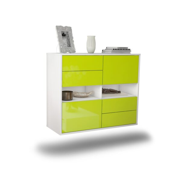 Sideboard Oxnard, Grün, hängend (92x79x35cm)