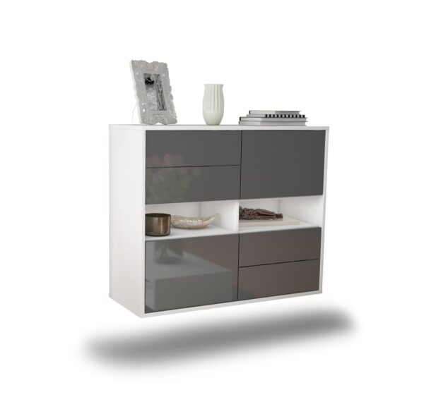 Sideboard Oxnard, Grau, hängend (92x79x35cm)