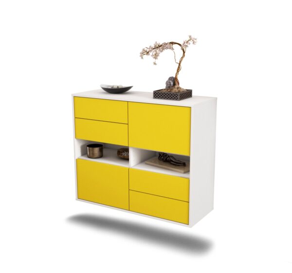 Sideboard Oxnard, Gelb, hängend (92x79x35cm)