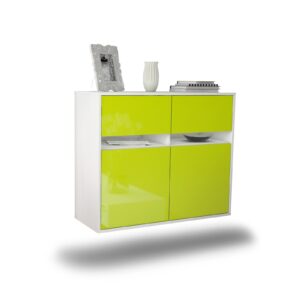 Sideboard Fort Lauderdale, Grün, hängend (92x79x35cm)