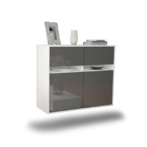 Sideboard Fort Lauderdale, Grau, hängend (92x79x35cm)