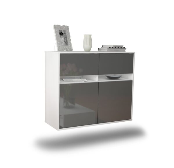 Sideboard Fort Lauderdale, Grau, hängend (92x79x35cm)