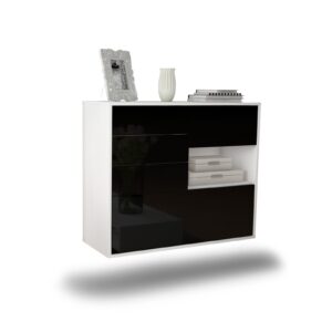 Sideboard Knoxville, Schwarz, hängend (92x79x35cm)