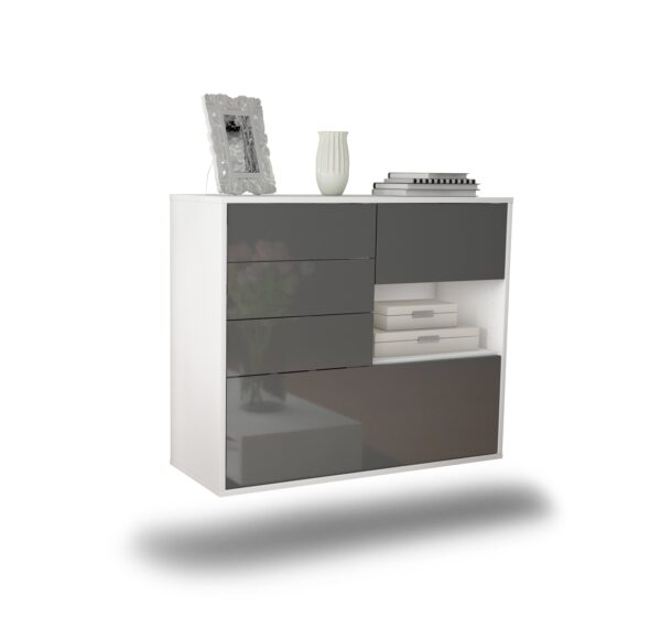 Sideboard Knoxville, Grau, hängend (92x79x35cm)