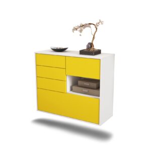 Sideboard Knoxville, Gelb, hängend (92x79x35cm)
