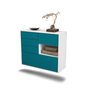 Sideboard Knoxville, Türkis, hängend (92x79x35cm)