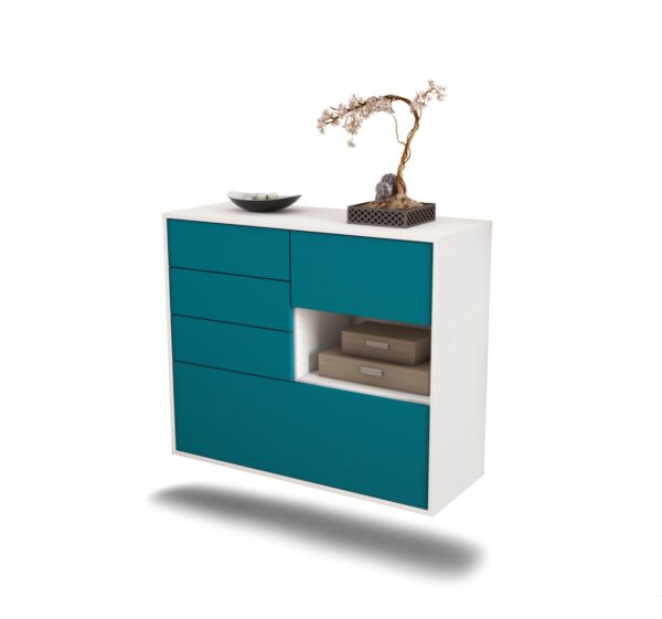 Sideboard Knoxville, Türkis, hängend (92x79x35cm)