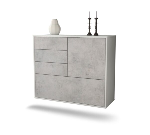 Sideboard Fontana, Beton, hängend (92x79x35cm)