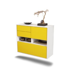 Sideboard Salt Lake City, Gelb, hängend (92x79x35cm)