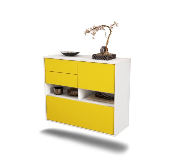 Sideboard Salt Lake City, Gelb, hängend (92x79x35cm)
