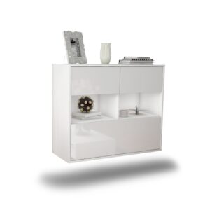 Sideboard Newport News, Weiß, hängend (92x79x35cm)