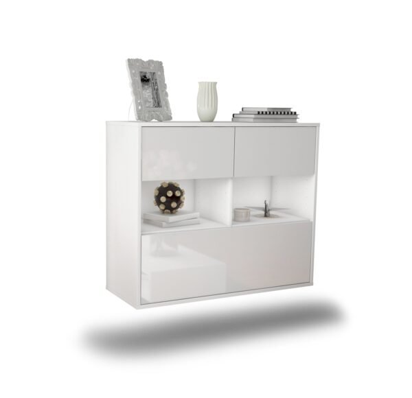 Sideboard Newport News, Weiß, hängend (92x79x35cm)