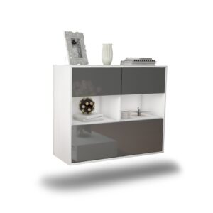 Sideboard Newport News, Grau, hängend (92x79x35cm)