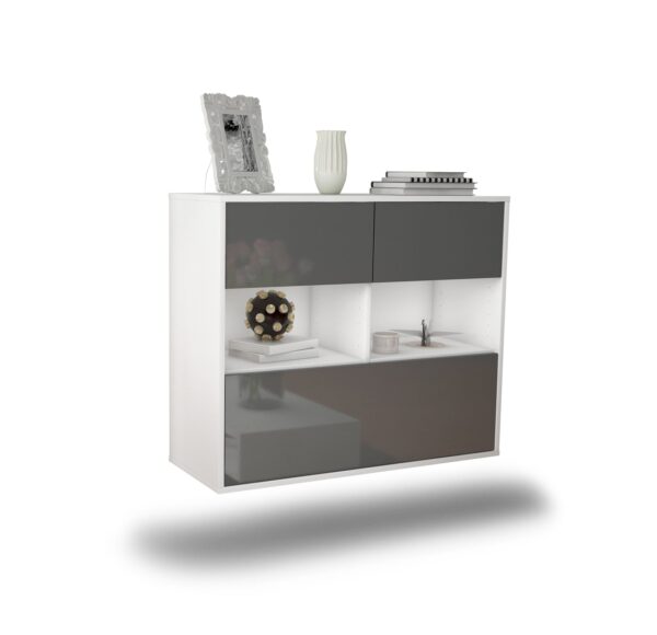 Sideboard Newport News, Grau, hängend (92x79x35cm)