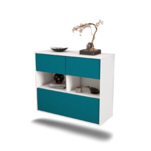 Sideboard Newport News, Türkis, hängend (92x79x35cm)