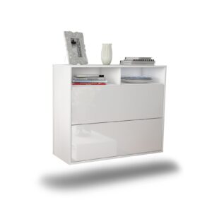 Sideboard Spring Valley, Weiß, hängend (92x79x35cm)
