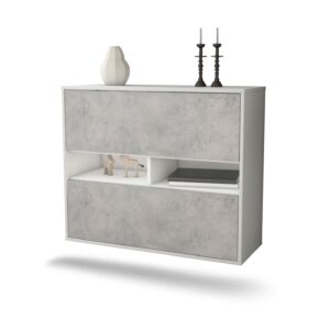 Sideboard Jackson, Beton, hängend (92x79x35cm)