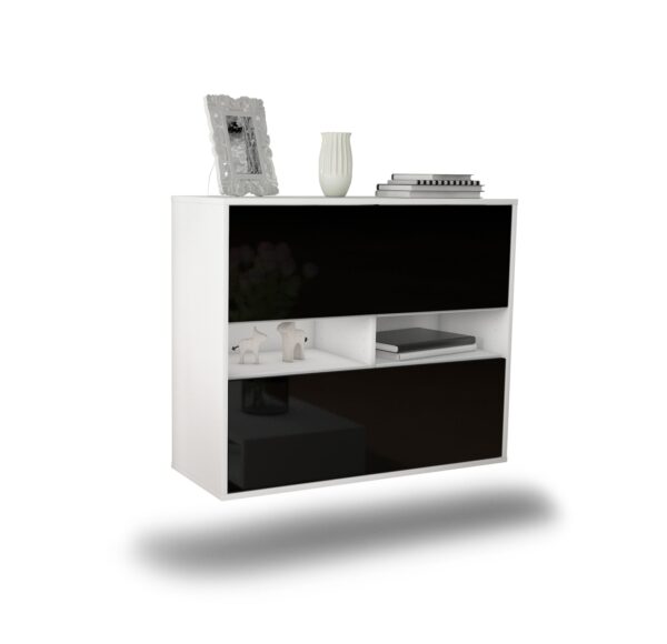 Sideboard Jackson, Schwarz, hängend (92x79x35cm)
