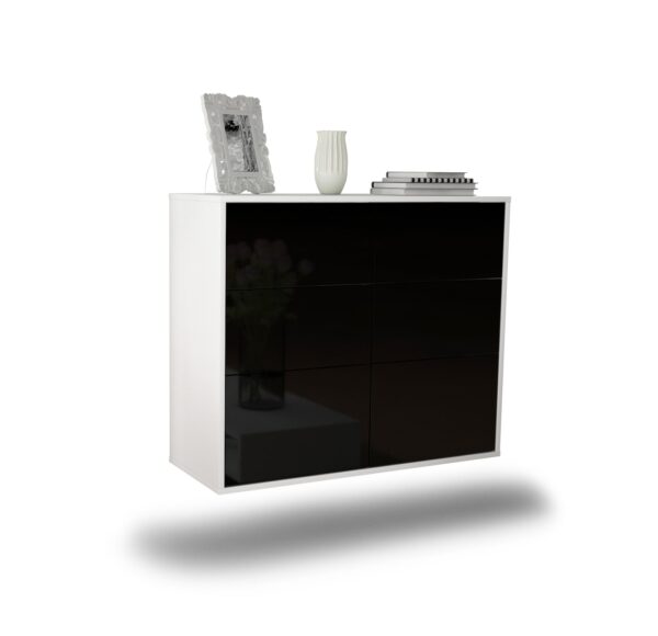 Sideboard Tempe, Schwarz, hängend (92x79x35cm)