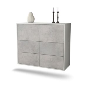 Sideboard Brownsville, Beton, hängend (92x79x35cm)
