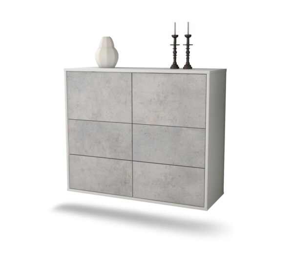 Sideboard Brownsville, Beton, hängend (92x79x35cm)