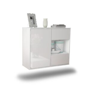 Sideboard Brownsville, Weiß, hängend (92x79x35cm)